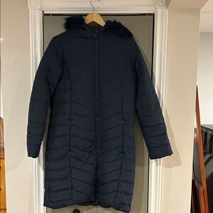 Regatta Great Outdoors Women’s Long Navy Puffer Coat with Hood